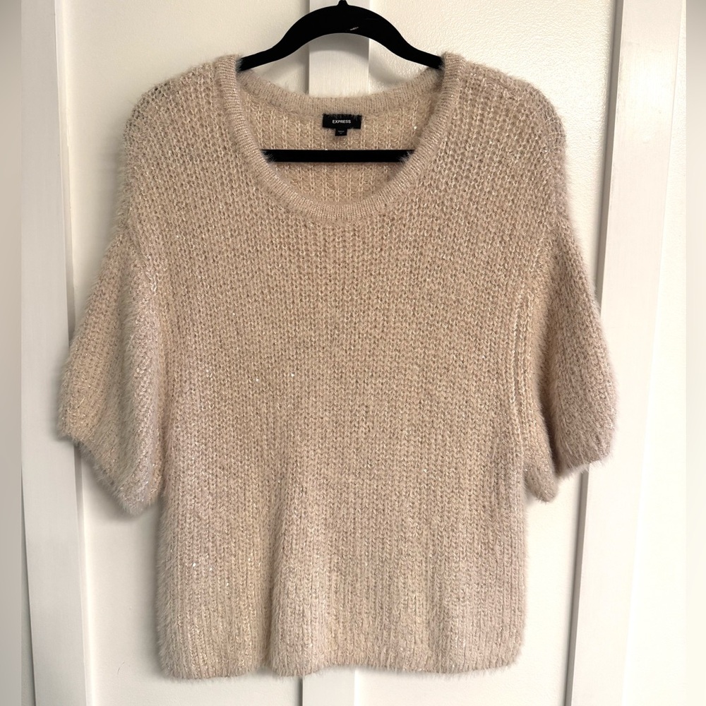 Express Cream Women's Crew Neck Sweater